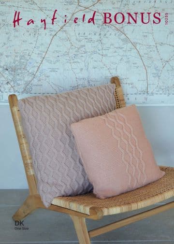 Hayfield Bonus DK - 10255 Cushions Knitting Pattern