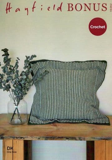 Hayfield Bonus DK - 10262 Cushion Cover Crochet Pattern