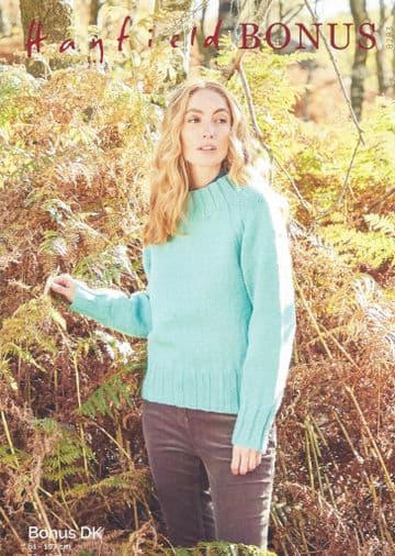 Hayfield Bonus DK - 8283 Sweater Knitting Pattern