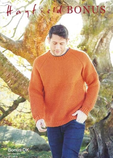 Hayfield Bonus DK - 8286 Sweater Knitting Pattern