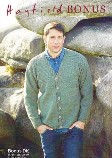 Hayfield Bonus DK - 8287 Cardigan Knitting Pattern