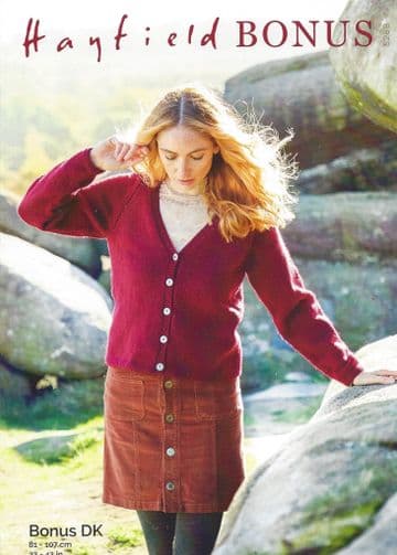 Hayfield Bonus DK - 8288 Cardigan Knitting Pattern