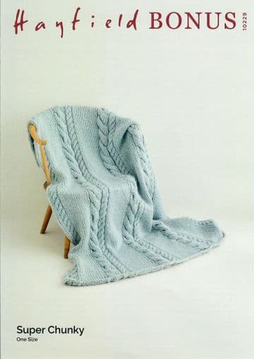 Hayfield Bonus Super Chunky Knitting Pattern - 10229 Blanket