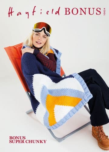 Hayfield Bonus Super Chunky Knitting Pattern - 10624 Blanket