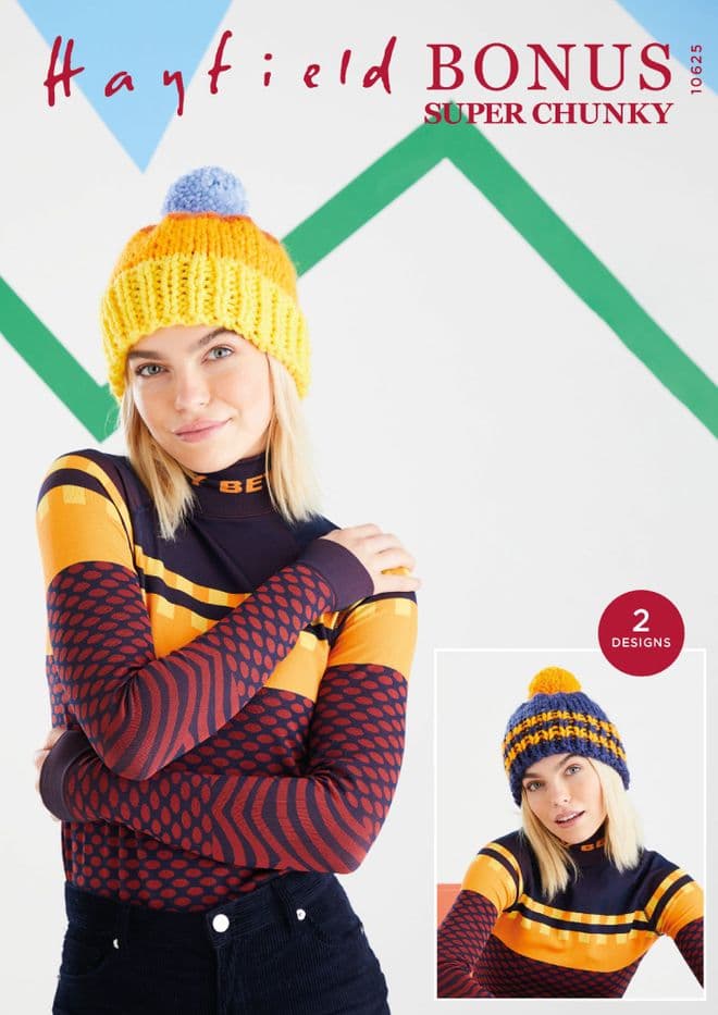 Hayfield Bonus Super Chunky Knitting Pattern - 10625 Hats