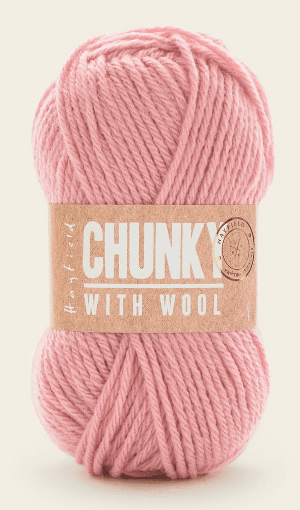 Hayfield Chunky with Wool 100g 693 Blossom 5 & 10 Ball Pack Offers