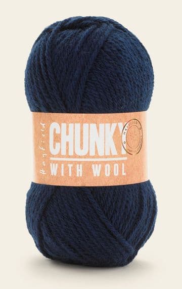 Hayfield Chunky with Wool 100g - 700 Botany Blue - 5 & 10 Ball Pack Offers Available