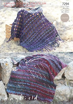 Hayfield Colour Rich Chunky - 7294 Crochet Blankets Pattern