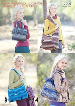 Hayfield Colour Rich Chunky - 7295 Bags Knitting Pattern Knitting Pattern