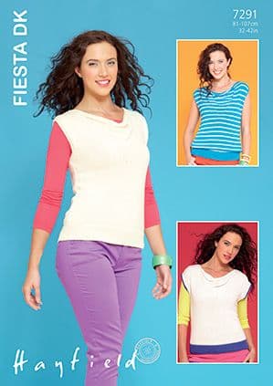 Hayfield Fiesta DK - 7291 Vest Knitting Pattern