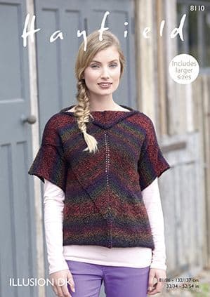 Hayfield Illusion DK - 8110 Top Knitting Pattern
