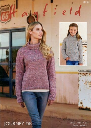 Hayfield Journey DK Knitting Pattern - 8192 Sweaters
