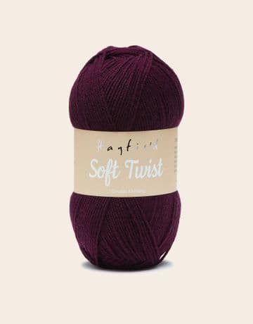 Hayfield Soft Twist 100g - 259 Claret - Clearance Price £2.65