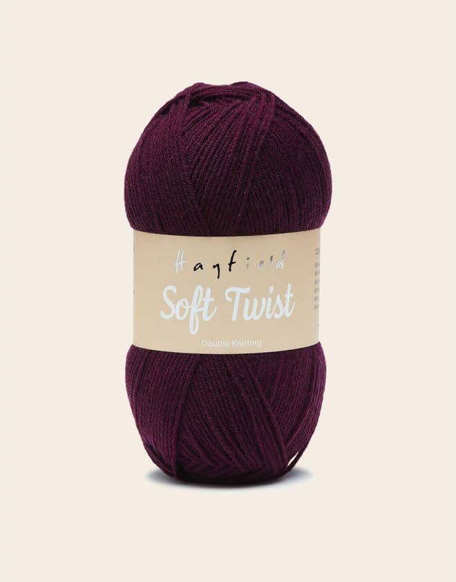 Hayfield Soft Twist 100g - 259 Claret - Clearance Price £2.65