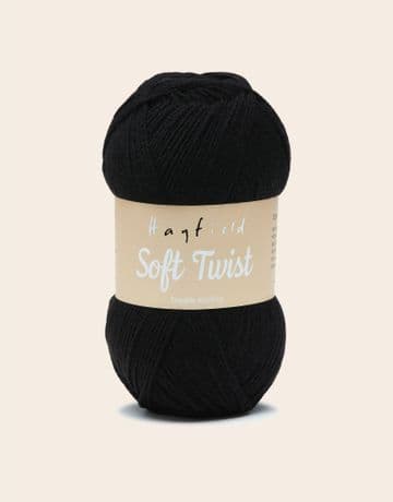 Hayfield Soft Twist 100g - 263 Black - Clearance Price £2.65