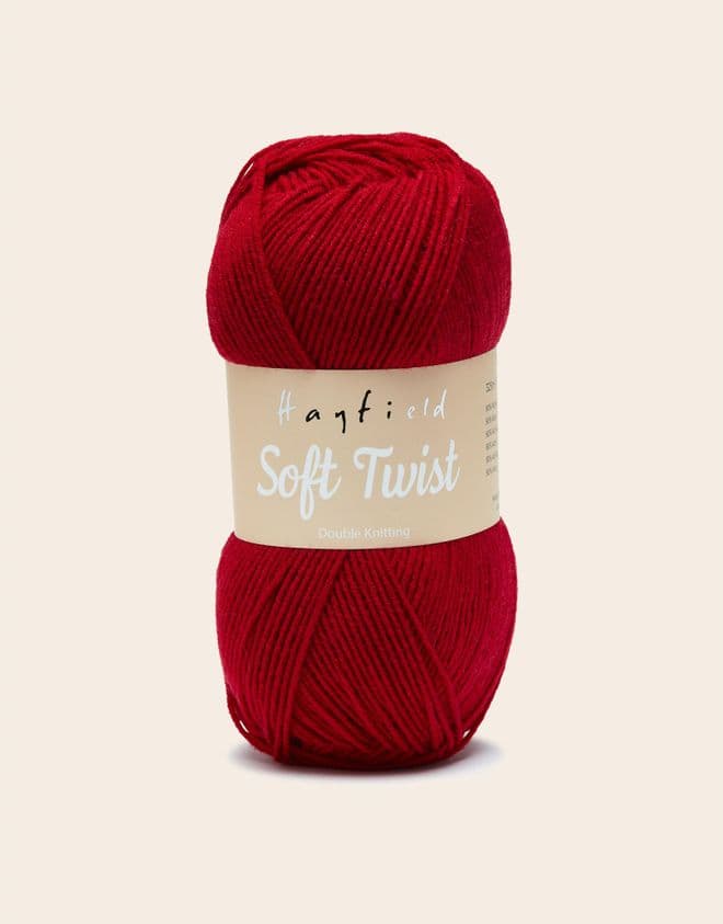 Hayfield Soft Twist 100g - 264 Scarlet - Clearance Price £2.65