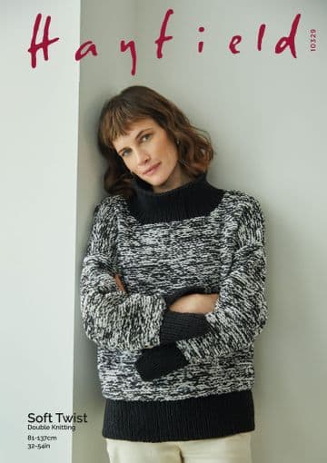 Hayfield Soft Twist Knitting Pattern - 10329 Sweater