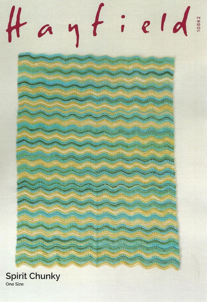 Hayfield Spirit Chunky Knitting Pattern - 10862 Blanket (100 x 135cm)