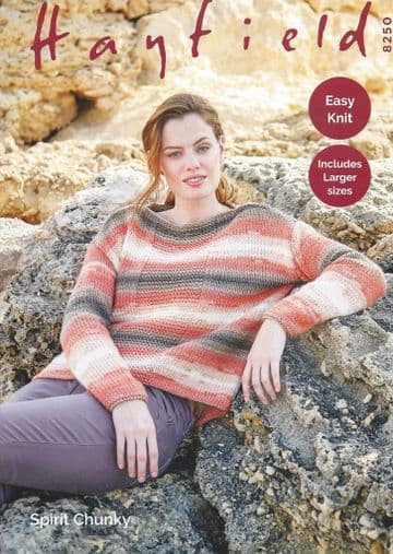 Hayfield Spirit Chunky Knitting Pattern - 8250 Sweater