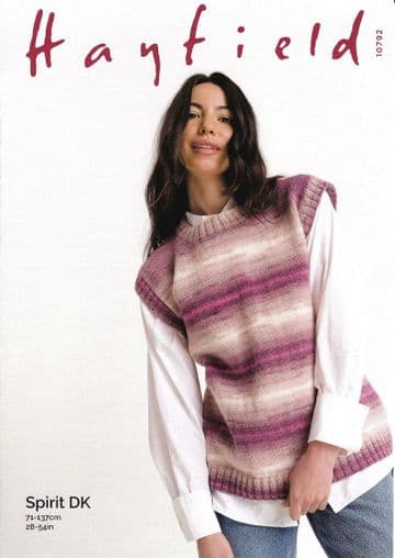 Hayfield Spirit Double Knit - 10792 Ladies Tunic Top Knitting Pattern