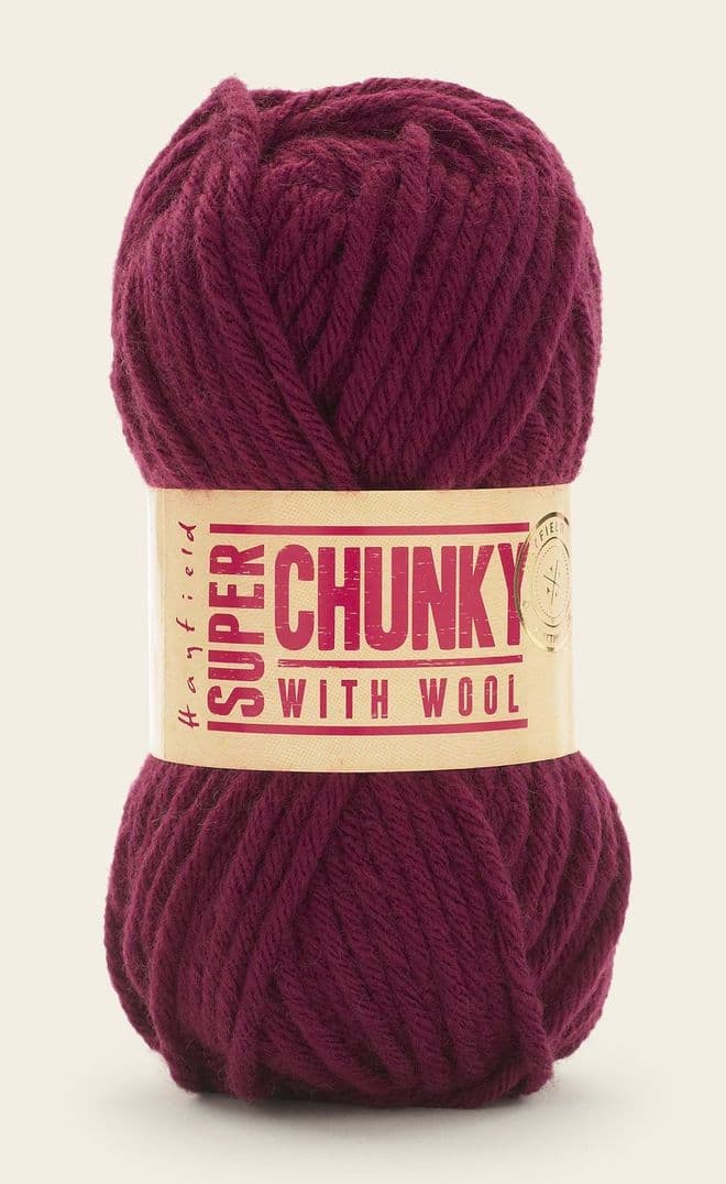 Hayfield Super Chunky with Wool 100g - 053 Hollyhocks - Includes Pack Offers