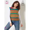 King Cole 4 Ply Knitting Pattern - 6276 Ladies Sweater & Tank (2 Designs)