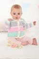 King Cole 4 Ply Knitting Pattern - 6325 Childrens Sweater & Cardigan (2 Designs)