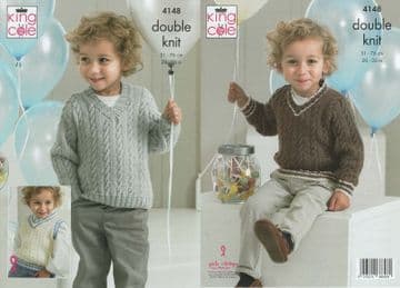 King Cole - 4148 DK Slipover & Sweaters Knitting Pattern