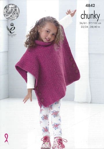 King Cole - 4842 Chunky Tabbards Knitting Pattern
