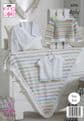 King Cole Baby 4 Ply Knitting Pattern - 5296 Cardigans, Sweater & Shawl