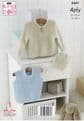 King Cole Baby 4 Ply Knitting Pattern - 5441 Sweater, Hat & Slipover