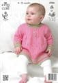 King Cole Baby DK & 4ply Knitting Pattern - 3986 Angel Top & Pullover
