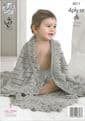 King Cole Baby DK & 4ply Knitting Pattern - 4211 Shawls