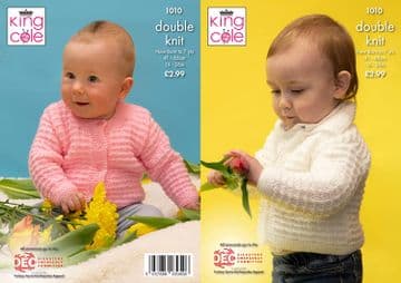 King Cole Baby DK Knitting Pattern - 1010 Cardigans