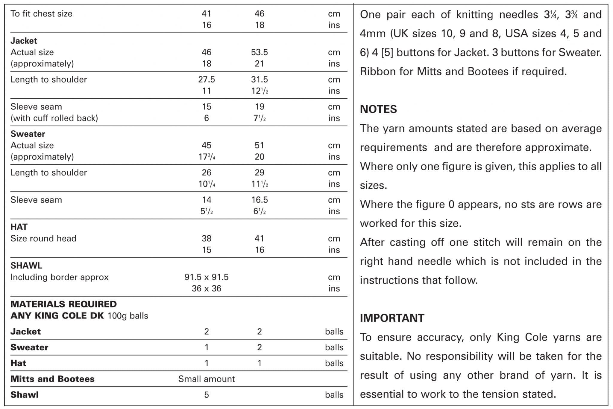King Cole Baby DK Knitting Pattern 2793 Shawl & Layette