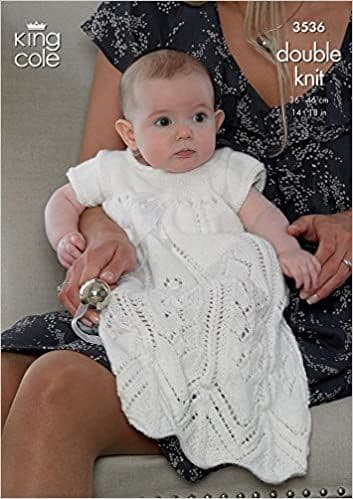 King Cole Baby DK Knitting Pattern - 3536 Christening Set