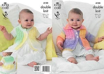 King Cole Baby DK Knitting Pattern - 4120 Coats