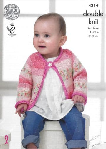 King Cole Baby DK Knitting Pattern - 4314 Baby Set