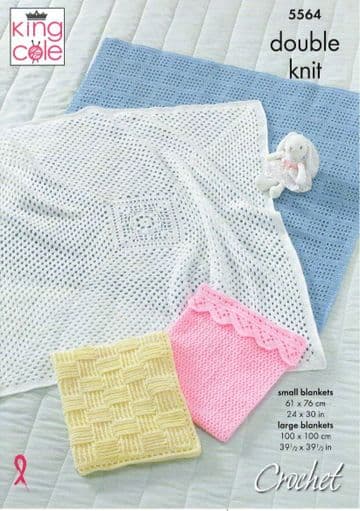 King Cole Baby DK Knitting Pattern - 5564 Blankets