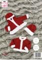 King Cole Baby DK Knitting Pattern - 5568 Christmas Jackets & Hats