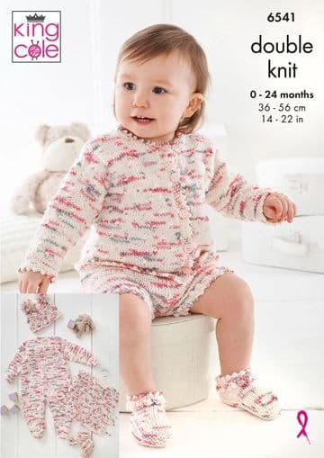 King Cole Baby DK Knitting Pattern - 6541 Baby Set (6 Designs)