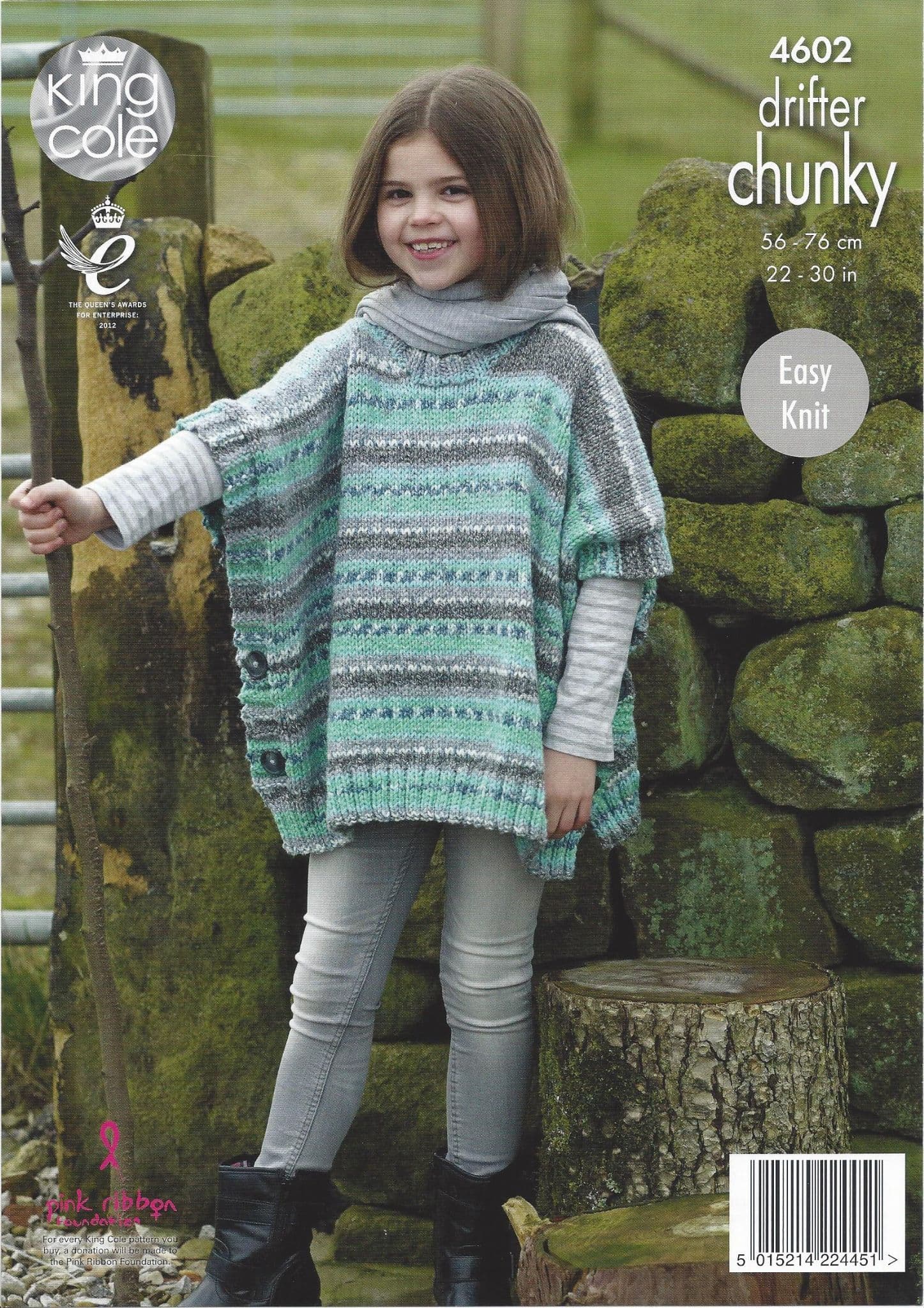 King Cole Chunky Knitting Pattern 4602 Ponchos