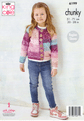 King Cole Chunky Knitting Pattern - 6199 Childrens Sweater & Cardigan