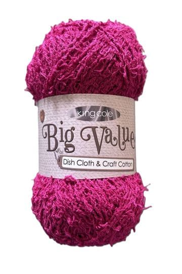 King Cole Dish Cloth & Craft Cotton 100g - 2313 Fuschia