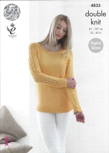 King Cole DK - 4835 Sweater & Cardigan Knitting Pattern