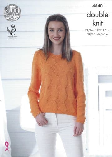King Cole DK - 4840 Slipover & Sweater Knitting Pattern