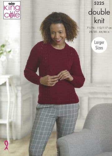 King Cole DK - 5225 Sweater & Cardigan Knitting Pattern