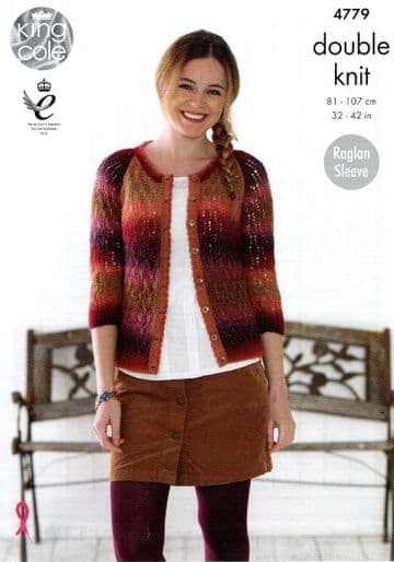 King Cole DK Knitting Pattern - 4779 Cardigan & Sweater