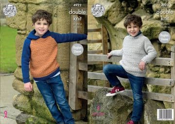 King Cole DK Knitting Pattern - 4922 Children's Hoodie & Sweater