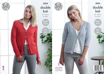 King Cole DK Knitting Pattern - 5024 Women's Cardigans